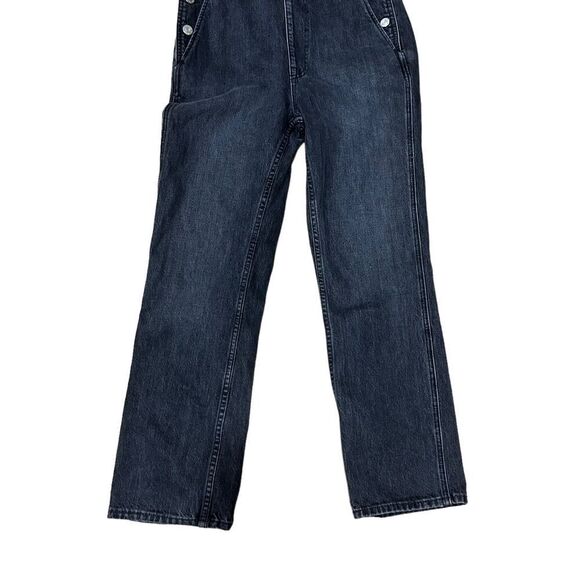 Revolve NEW Frame Denim Classic Overalls in Color Blackwater (Missing Button) - Picture 14 of 14